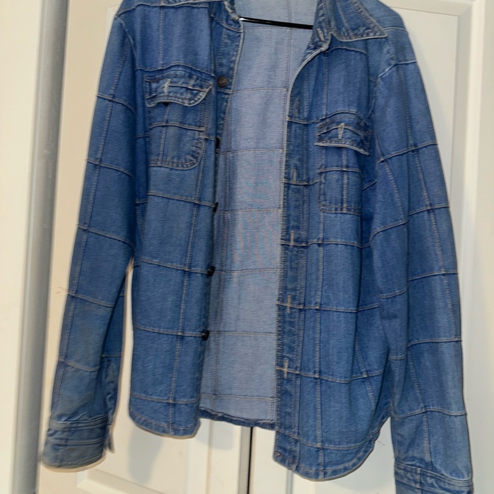 Casual Blue Denim Shirt Jacket